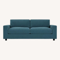 West Elm Blue Velvet Sleeper Sofa