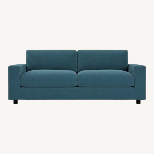Used West Elm Blue Velvet Sleeper Sofa for sale on AptDeco