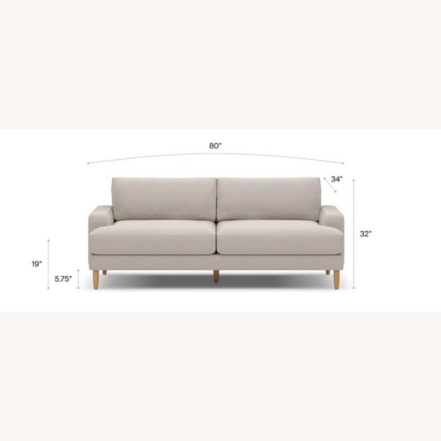 Burrow Light Gray 2 Piece Sectional - image-2