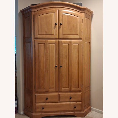 Used Mapleton Light Brown Wood Corner Unit for sale on AptDeco