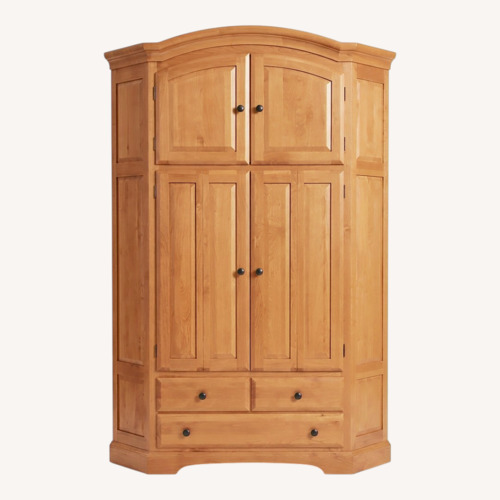 Used Mapleton Light Brown Wood Corner Unit for sale on AptDeco