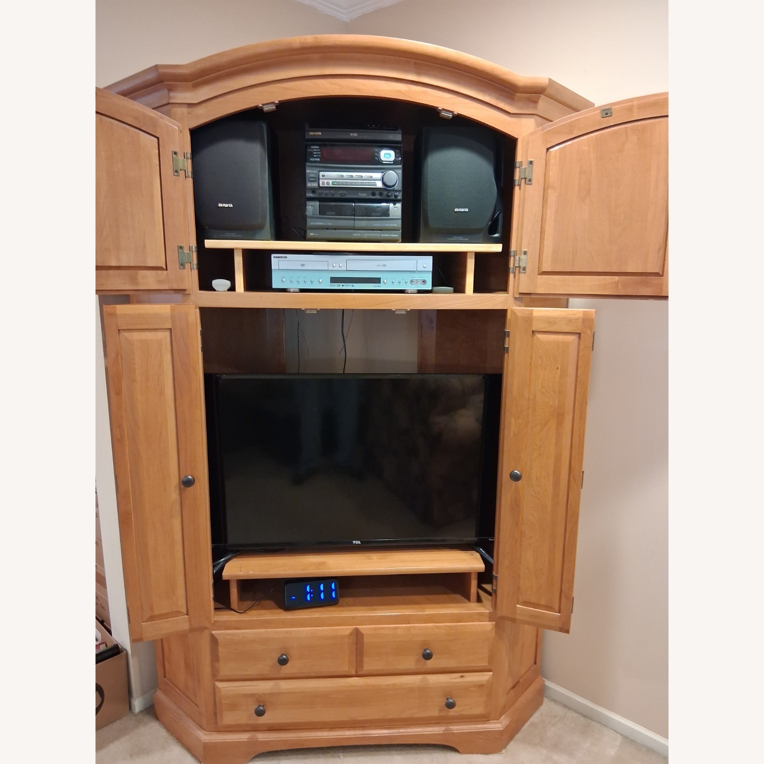 Mapleton Light Brown Wood Corner Unit - image-6