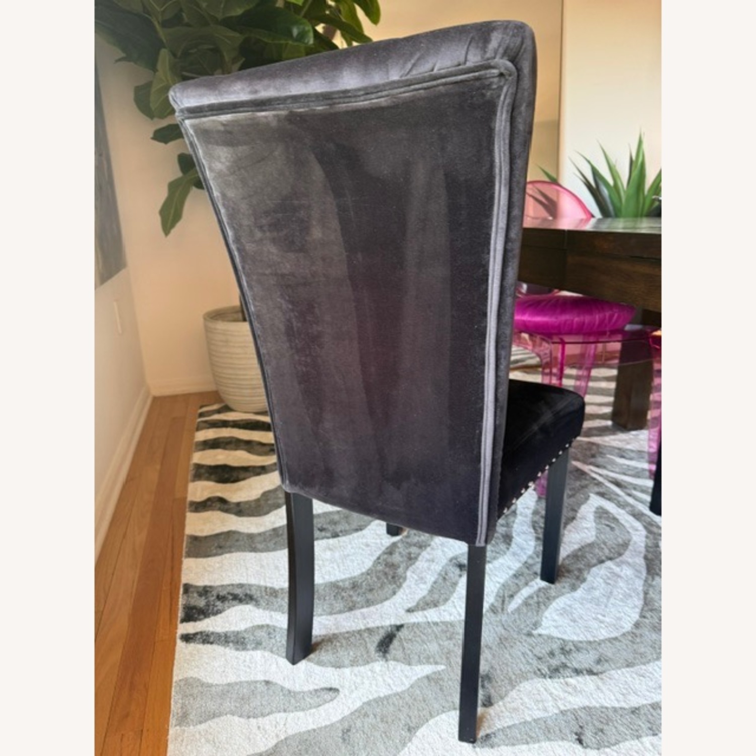 Wayfair Black Fabric Tufted Dining Chairs - image-2