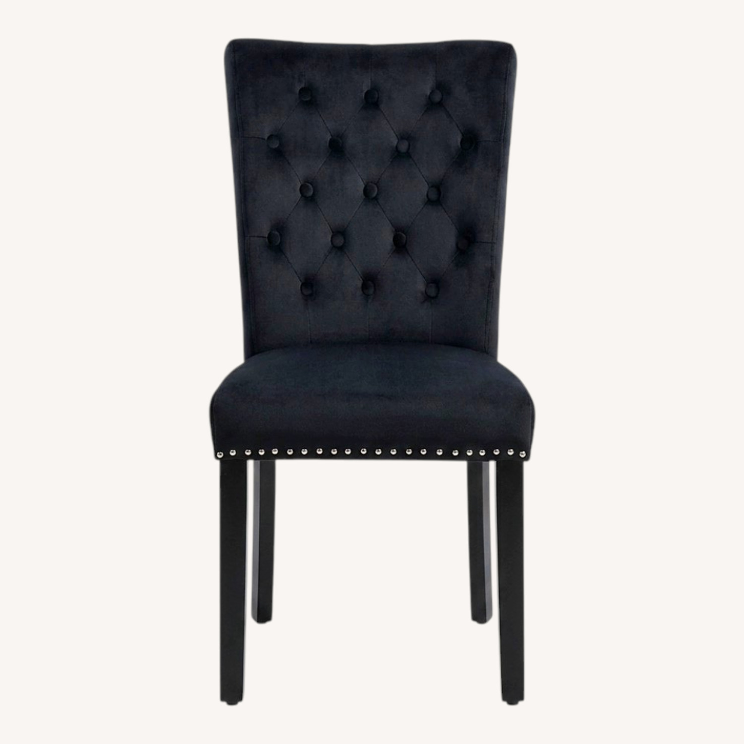 Wayfair Black Fabric Tufted Dining Chairs - image-0