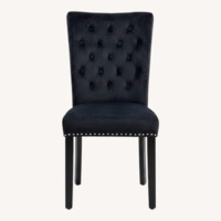Wayfair Black Fabric Tufted Dining Chairs