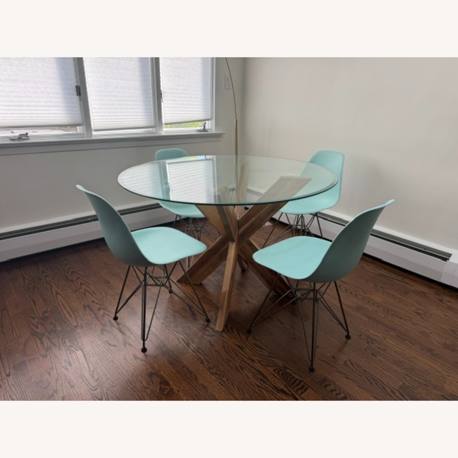 Eames Office Dining Blue Plastic Dining Chairs - image-3