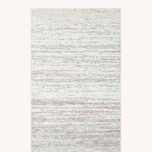 Used Wayfair Light Gray Boucle Area Rug 5.1' x 7.5' for sale on AptDeco