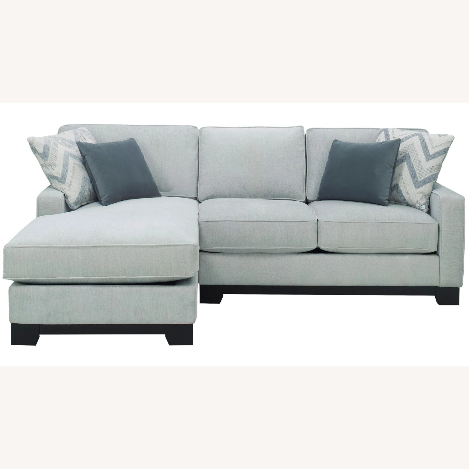 Raymour & Flanigan Light Gray 2 Piece Sectional - image-4