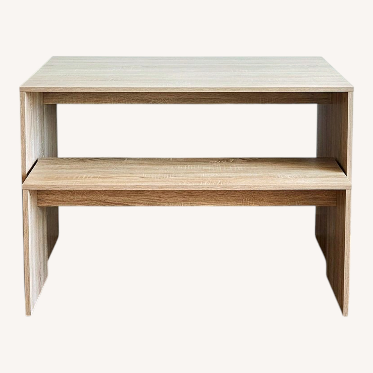 Wooden Dining Table with 2 Benches - image-0