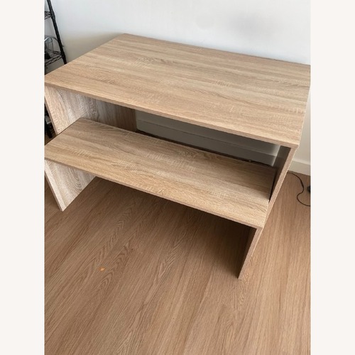 Used Wooden Dining Table with 2 Benches for sale on AptDeco
