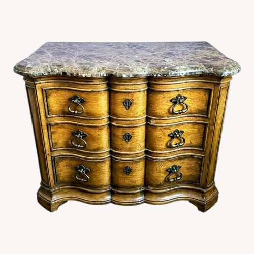 Used Thomasville Hills of Tuscany Marble Top Nightstand for sale on AptDeco