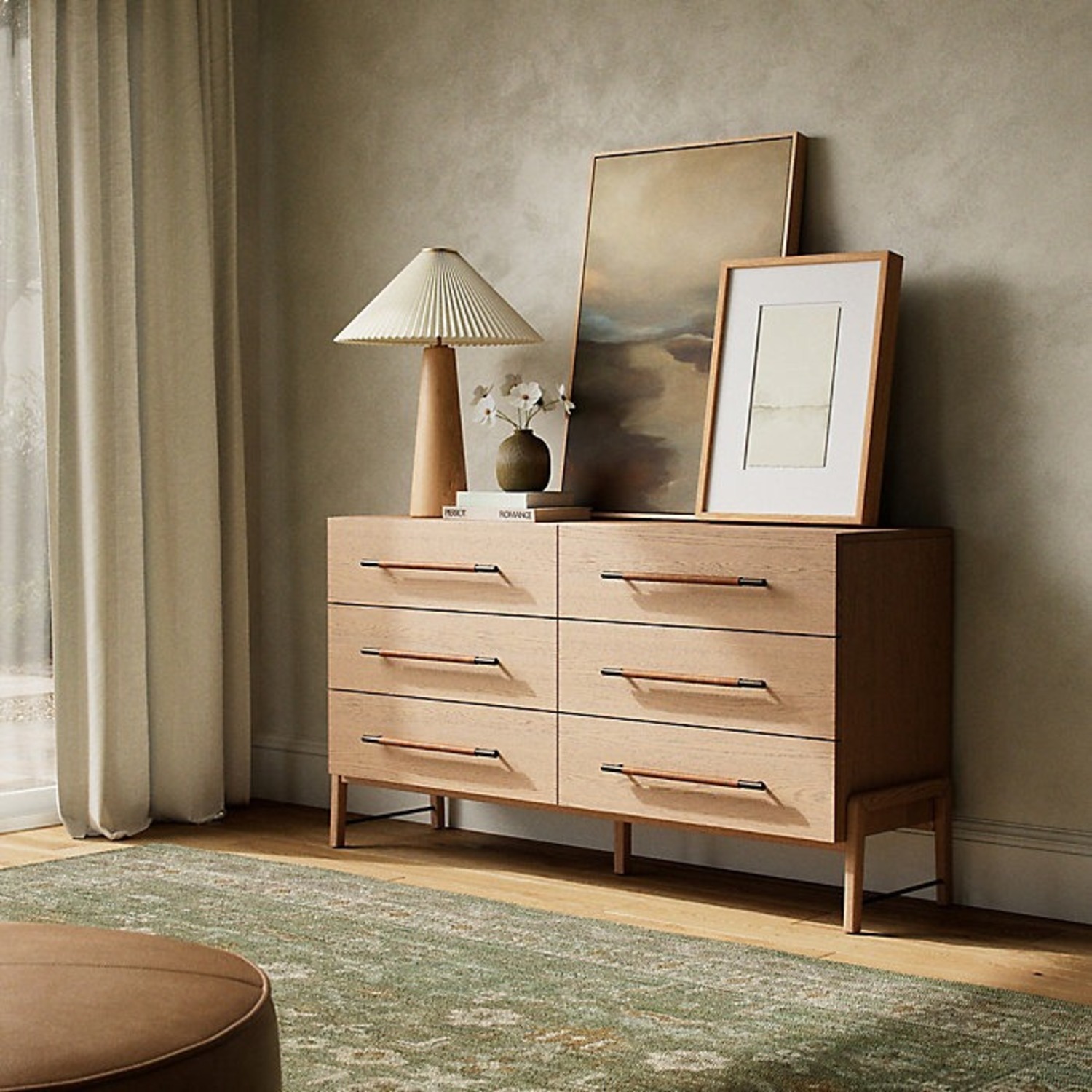 Four Hands Rosedale Natural Wood 6 Drawer Dresser - image-1