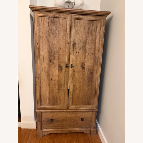 Used Wayfair Brown Wood Armoire for sale on AptDeco