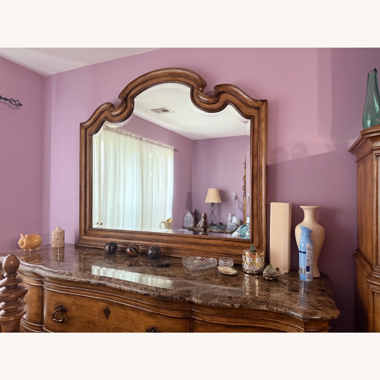 Thomasville Hills of Tuscany Marbletp Dresser W Mirror - image-1