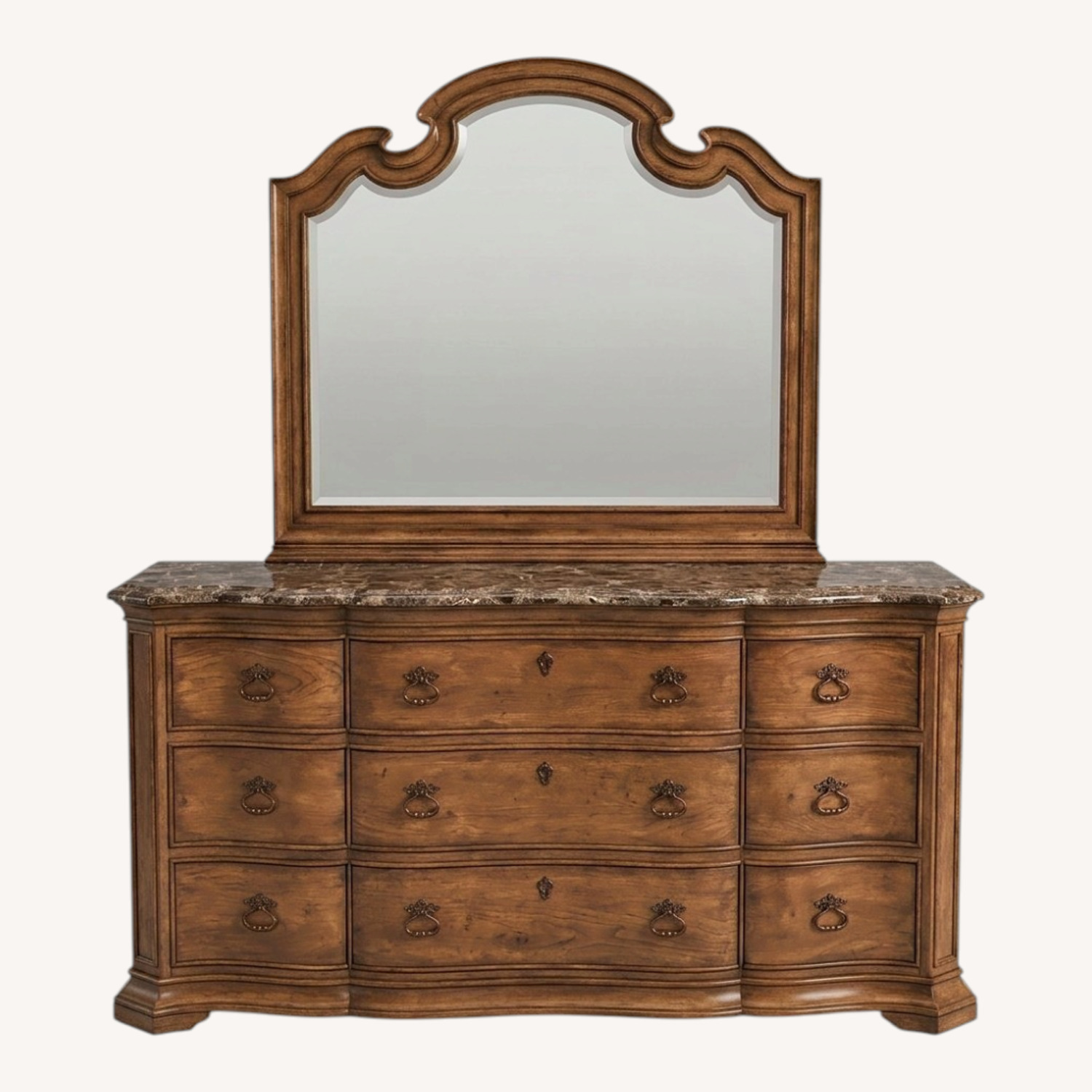 Thomasville Hills of Tuscany Marbletp Dresser W Mirror - image-0