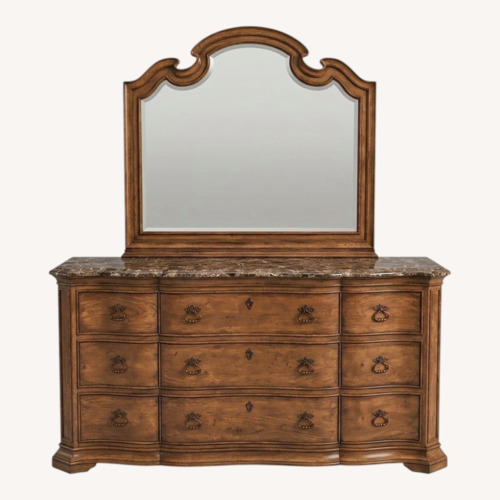 Used Thomasville Hills of Tuscany Marbletp Dresser W Mirror for sale on AptDeco