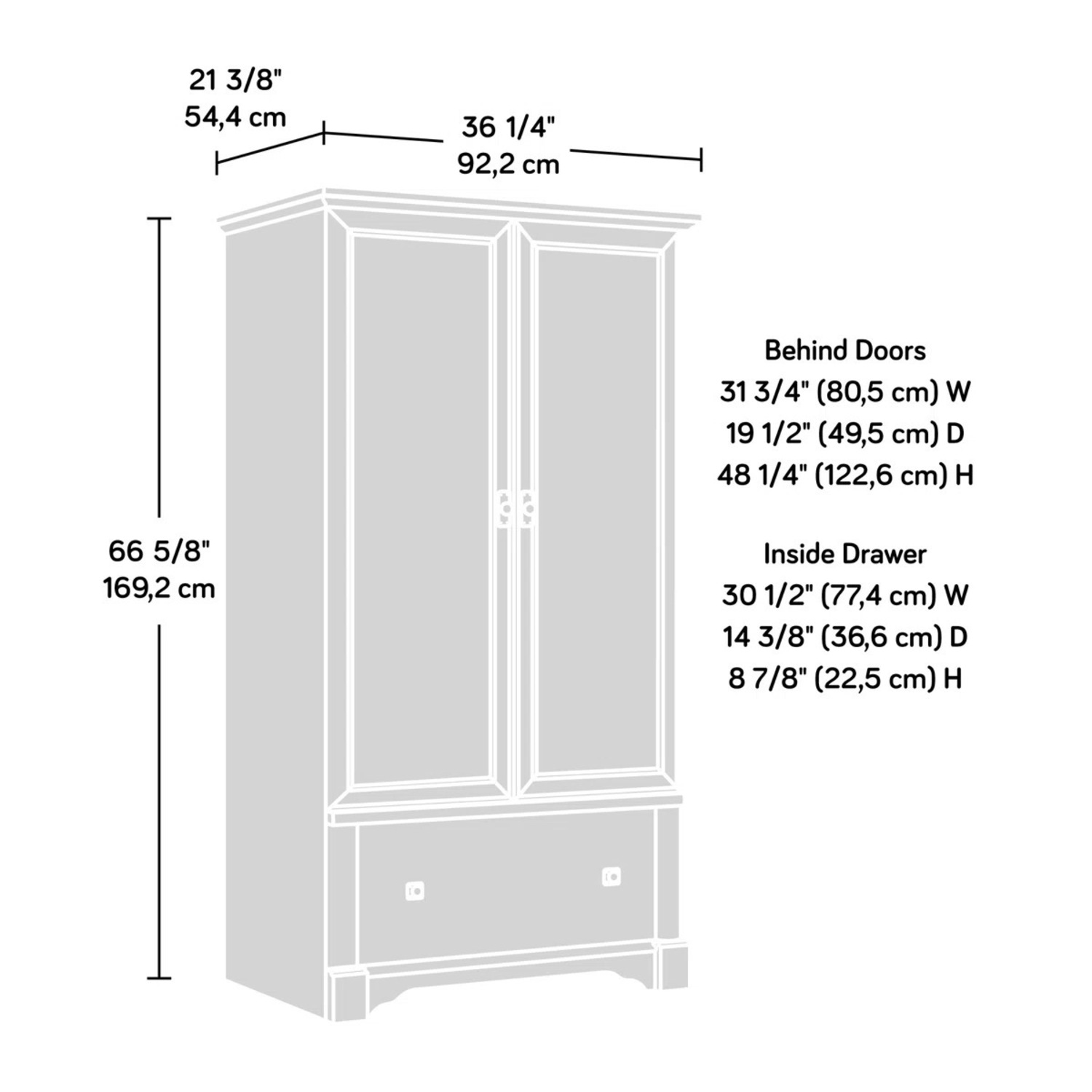 Wayfair Brown Wooden Armoire  - image-3