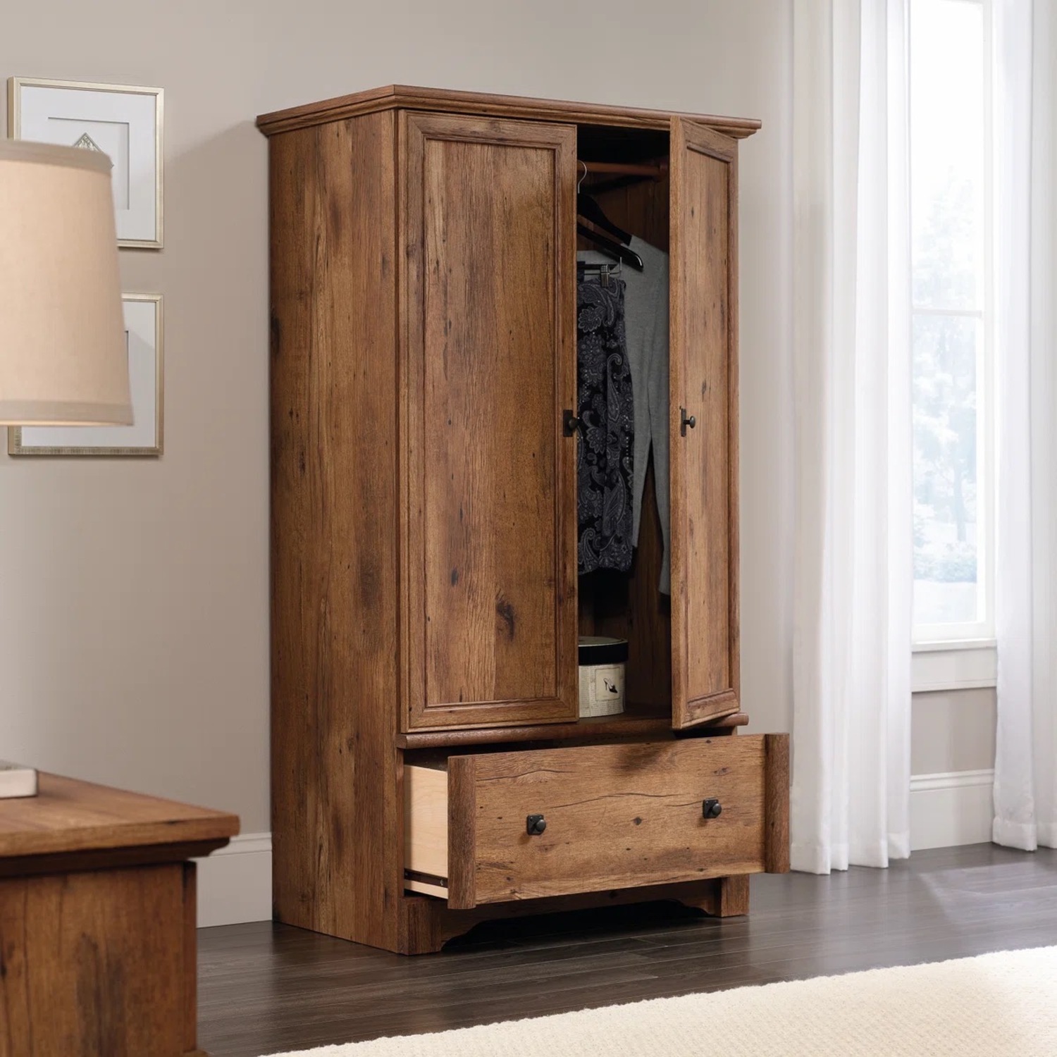 Wayfair Brown Wooden Armoire  - image-1