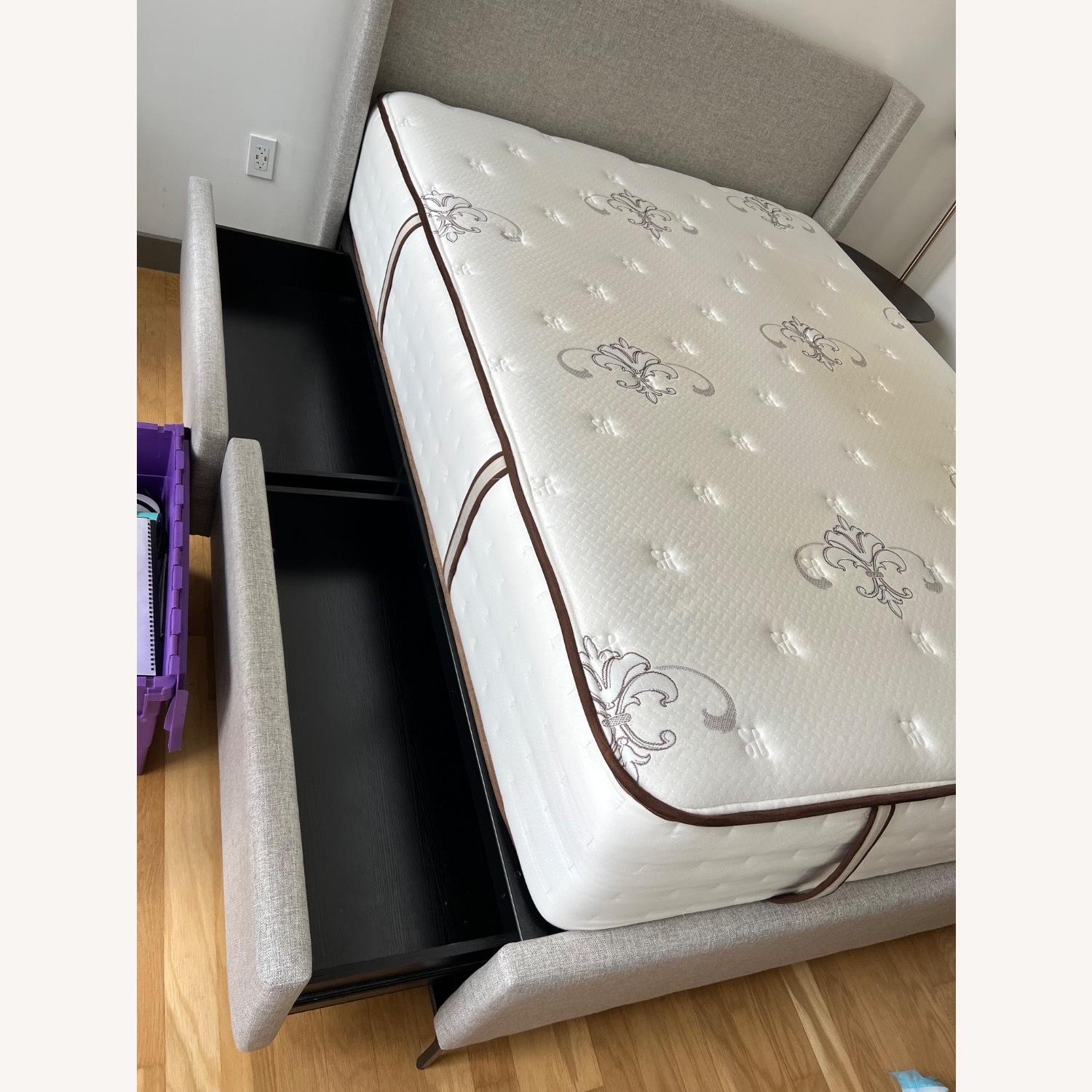 West Elm Andes Side Storage Queen Bed - image-3