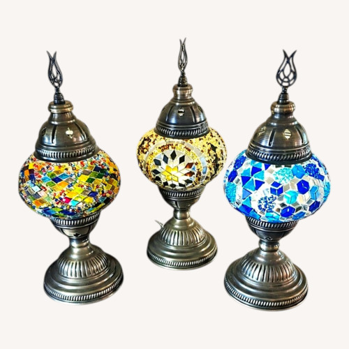 Used 3  New Set of Mosaic Table Lampss for sale on AptDeco