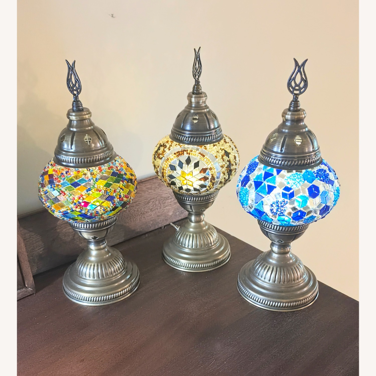 3  New Set of Mosaic Table Lampss - image-1