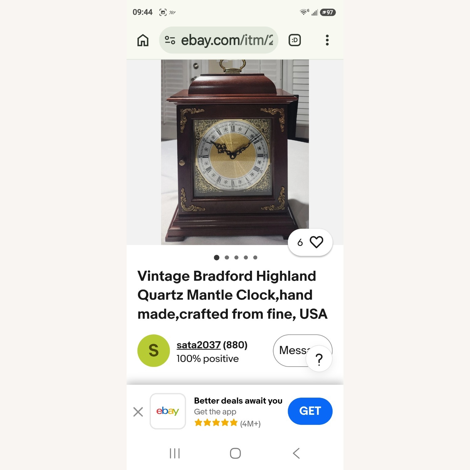Bradford Cherry Wood Mantle Clock  - image-16