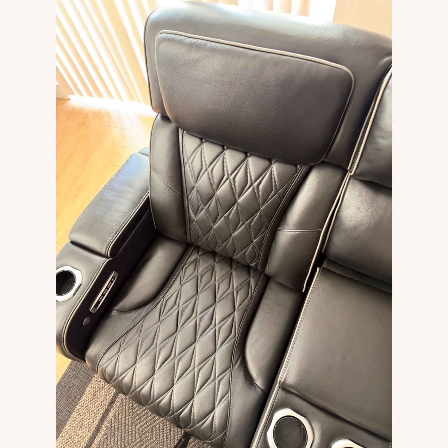 Ashley Black Leather Recliner - image-7