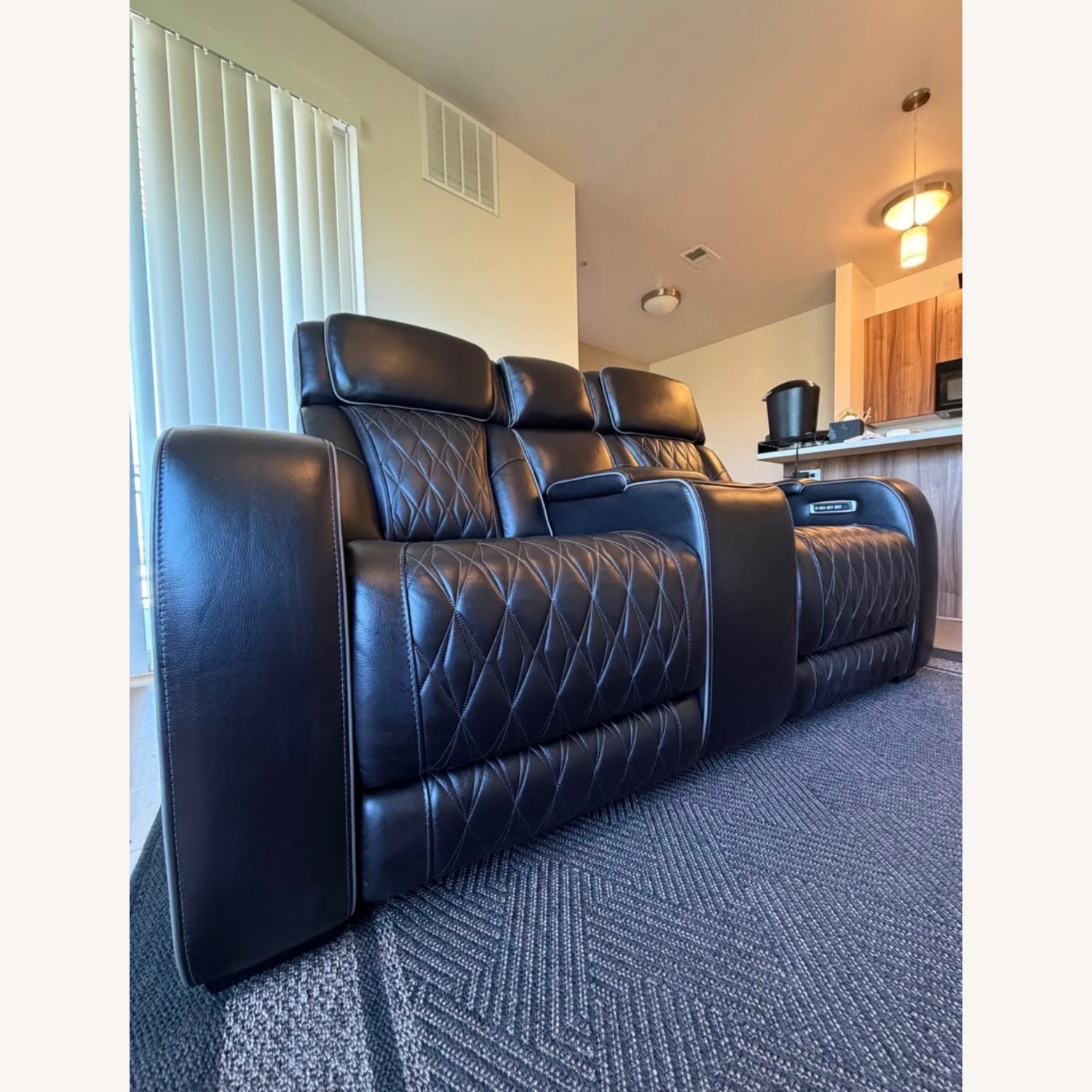 Ashley Black Leather Recliner - image-14