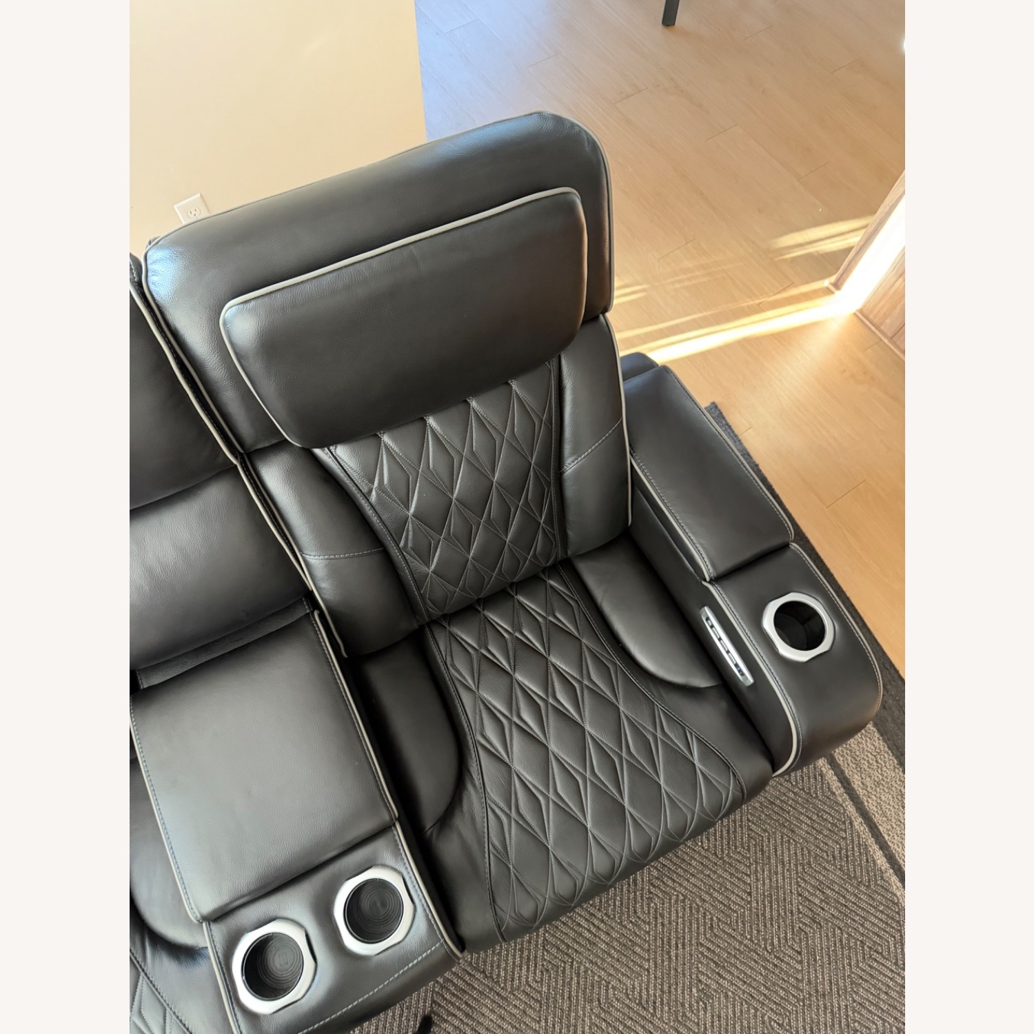Ashley Black Leather Recliner - image-5