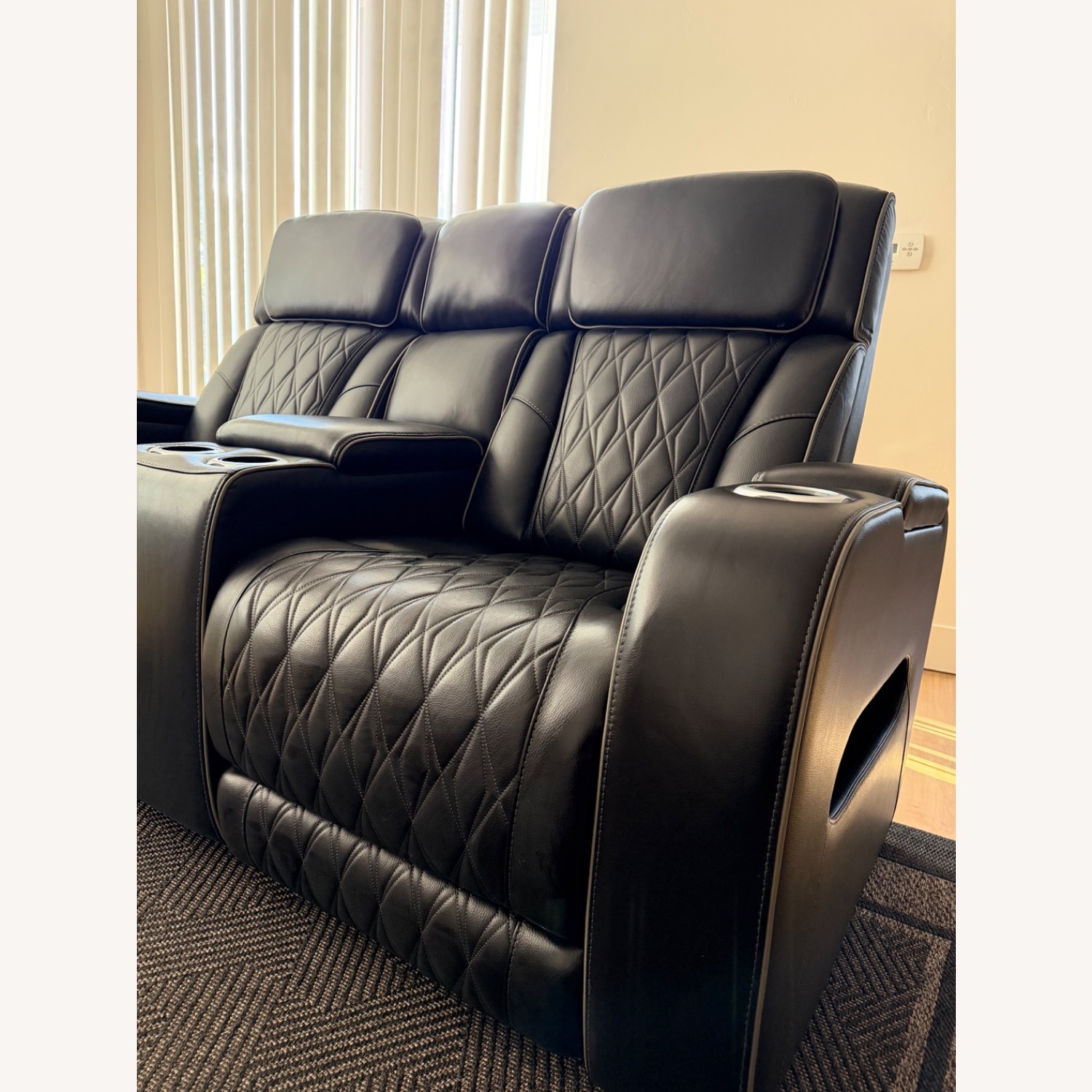 Ashley Black Leather Recliner - image-4