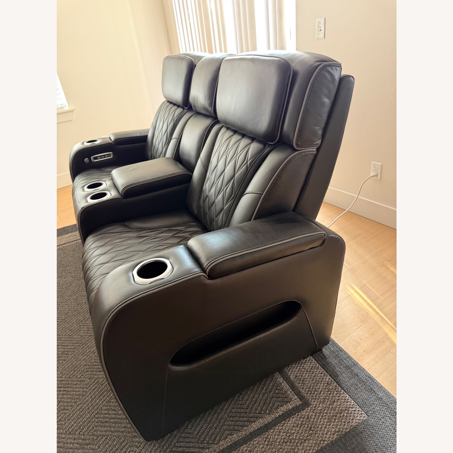 Ashley Black Leather Recliner - image-17
