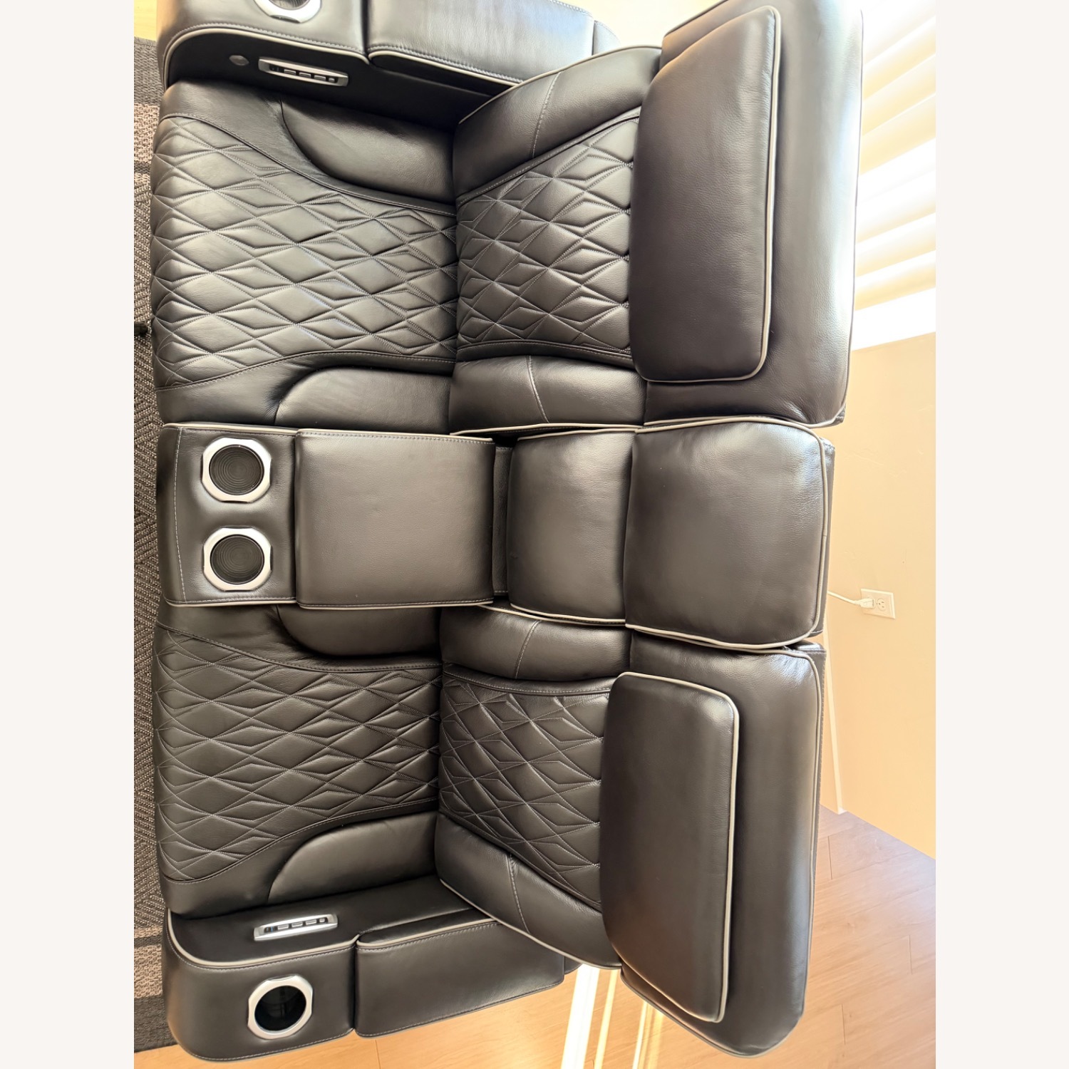 Ashley Black Leather Recliner - image-6