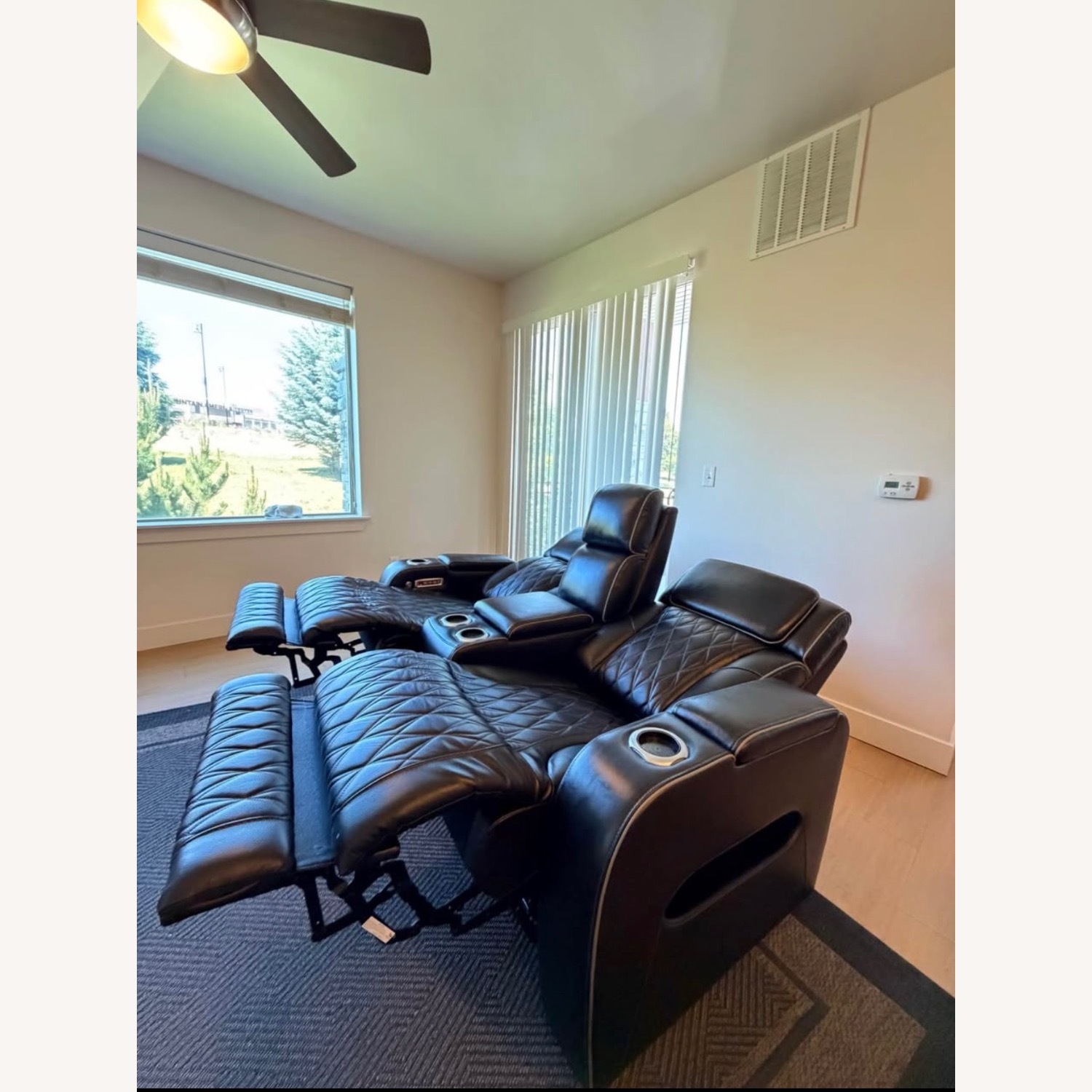 Ashley Black Leather Recliner - image-16