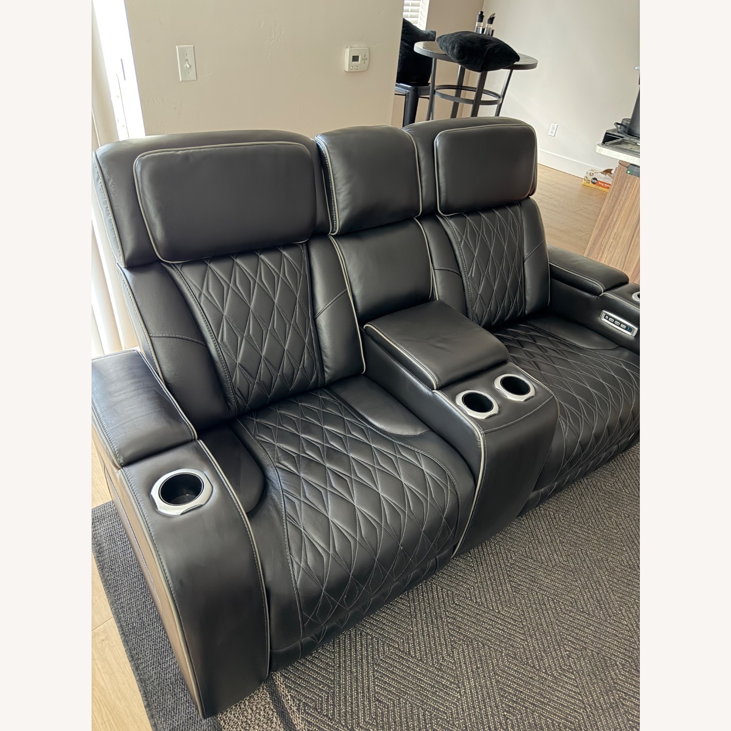 Ashley Black Leather Recliner - image-10