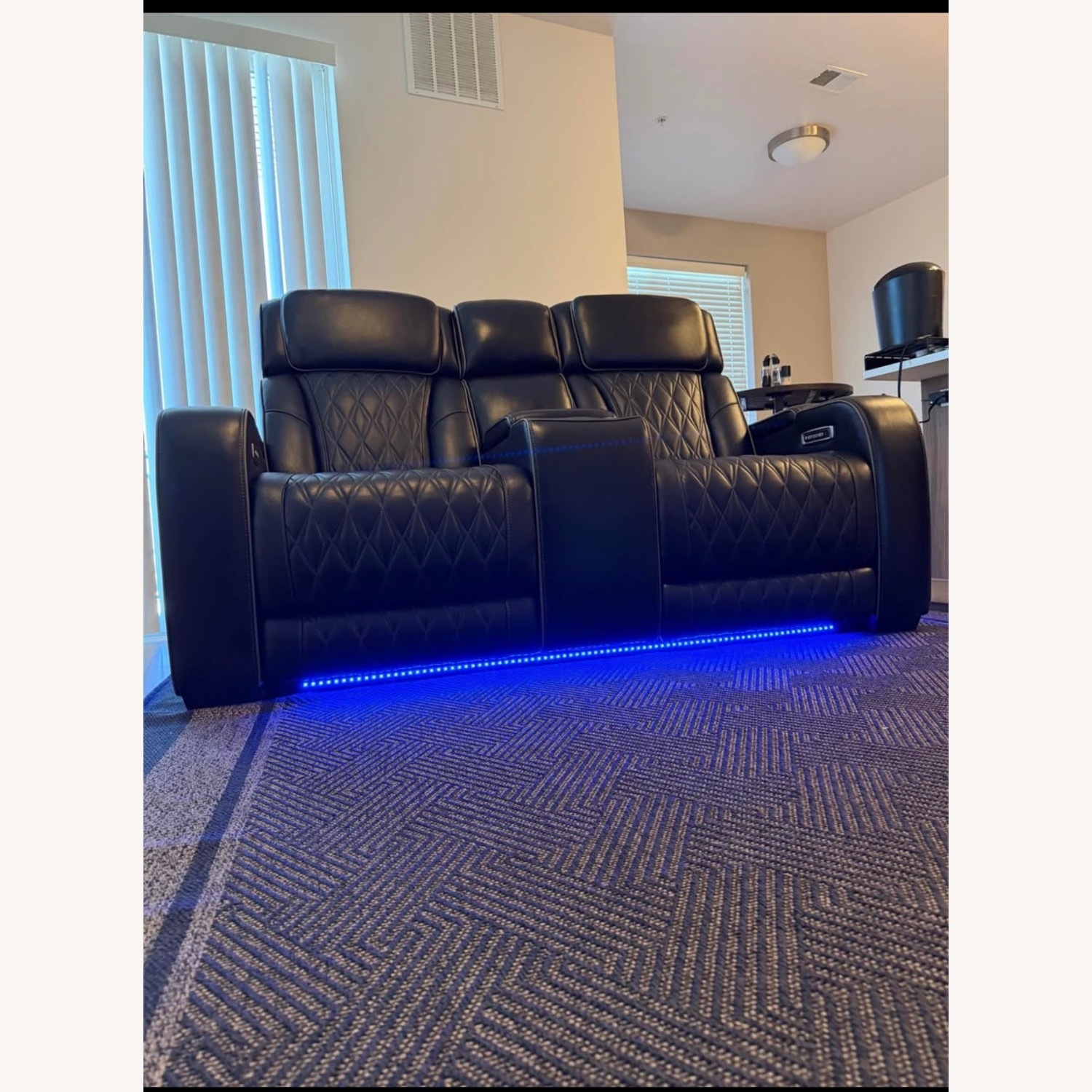 Ashley Black Leather Recliner - image-2