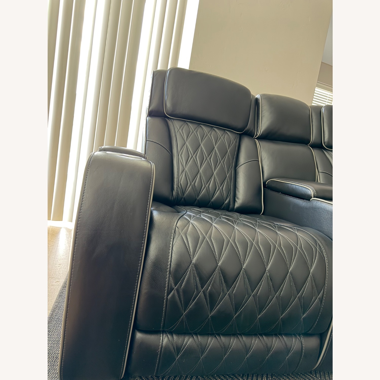 Ashley Black Leather Recliner - image-3