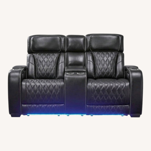 Used Ashley Black Leather Recliner for sale on AptDeco