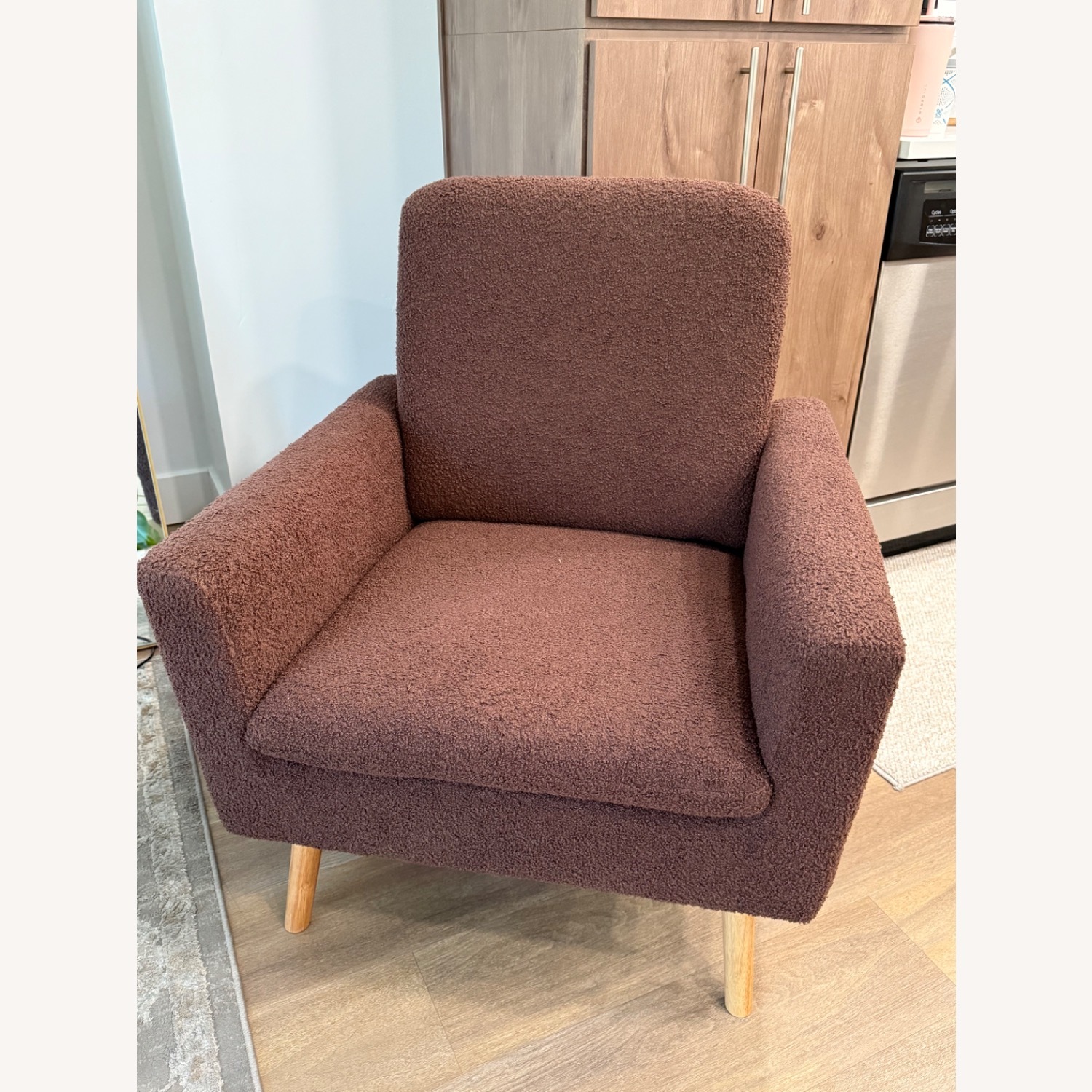 Naomi Home Frida Accent Chair Light Brown Bouclé - image-1