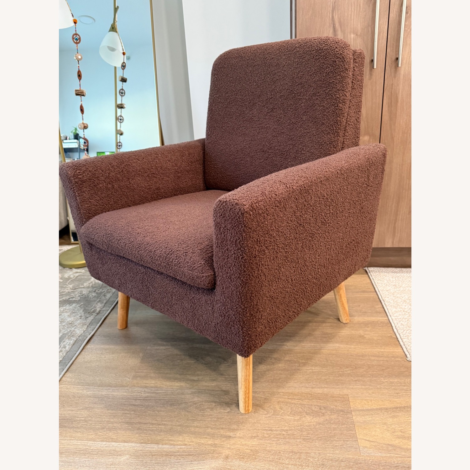 Naomi Home Frida Accent Chair Light Brown Bouclé - image-5