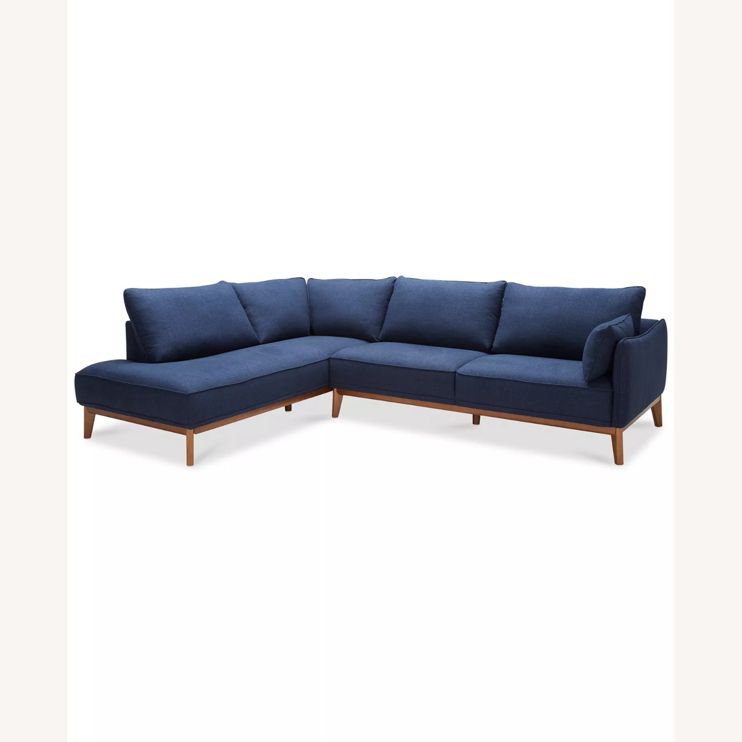 Macy's Blue Fabric 2 Piece Sectional - image-4