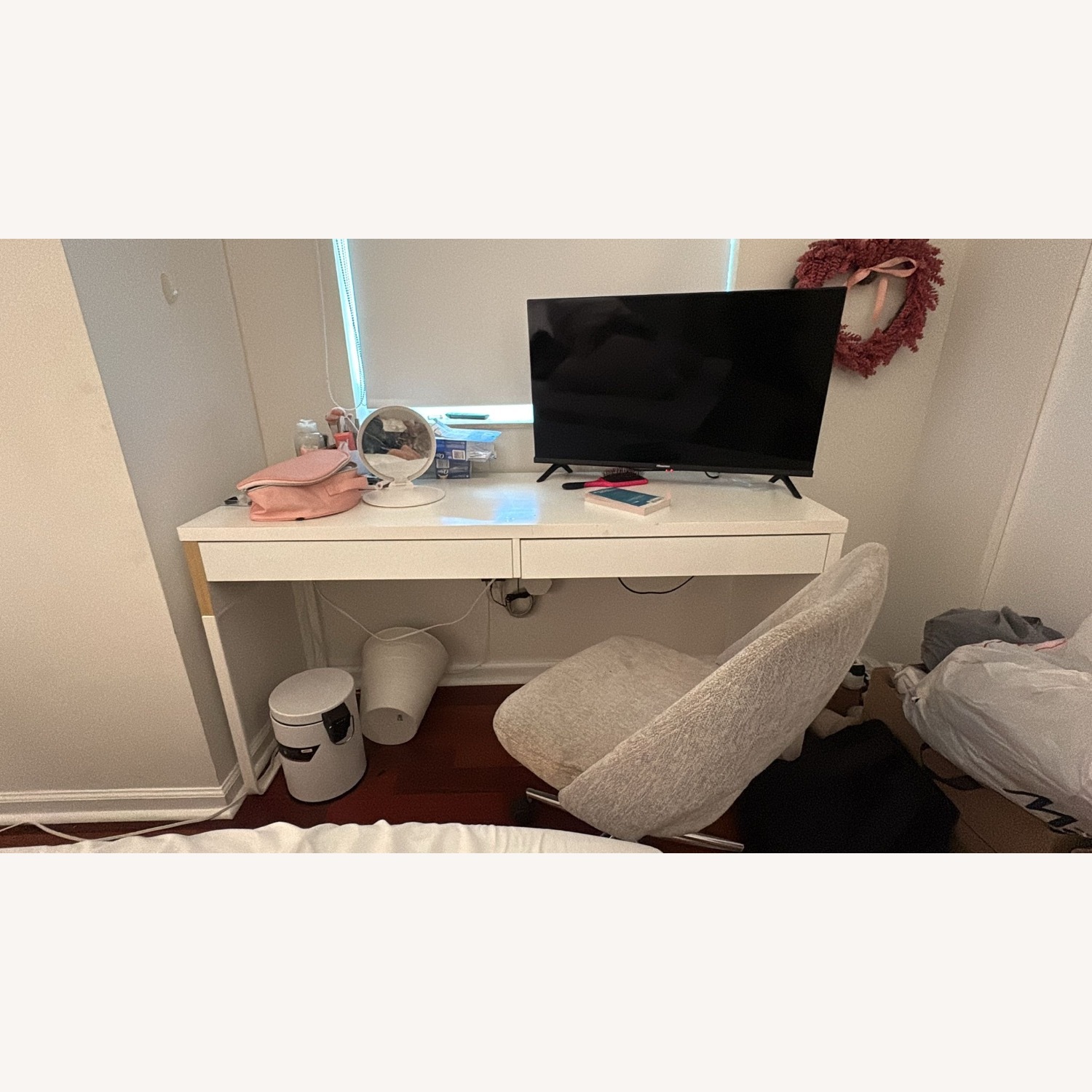 IKEA White Wood Desk - image-3