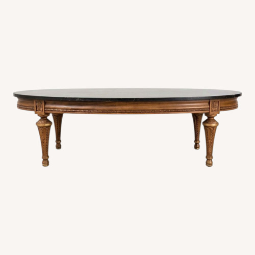 Used Vintage/Antique Finds Black Marble Coffee Table for sale on AptDeco