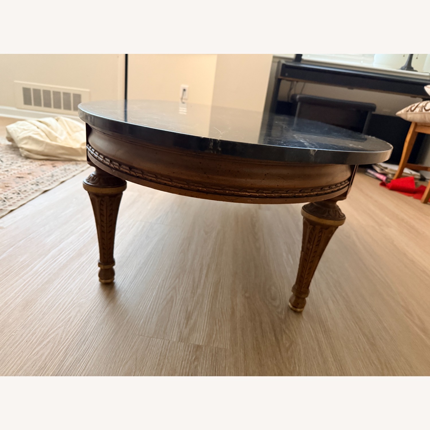 Vintage/Antique Finds Black Marble Coffee Table - image-3