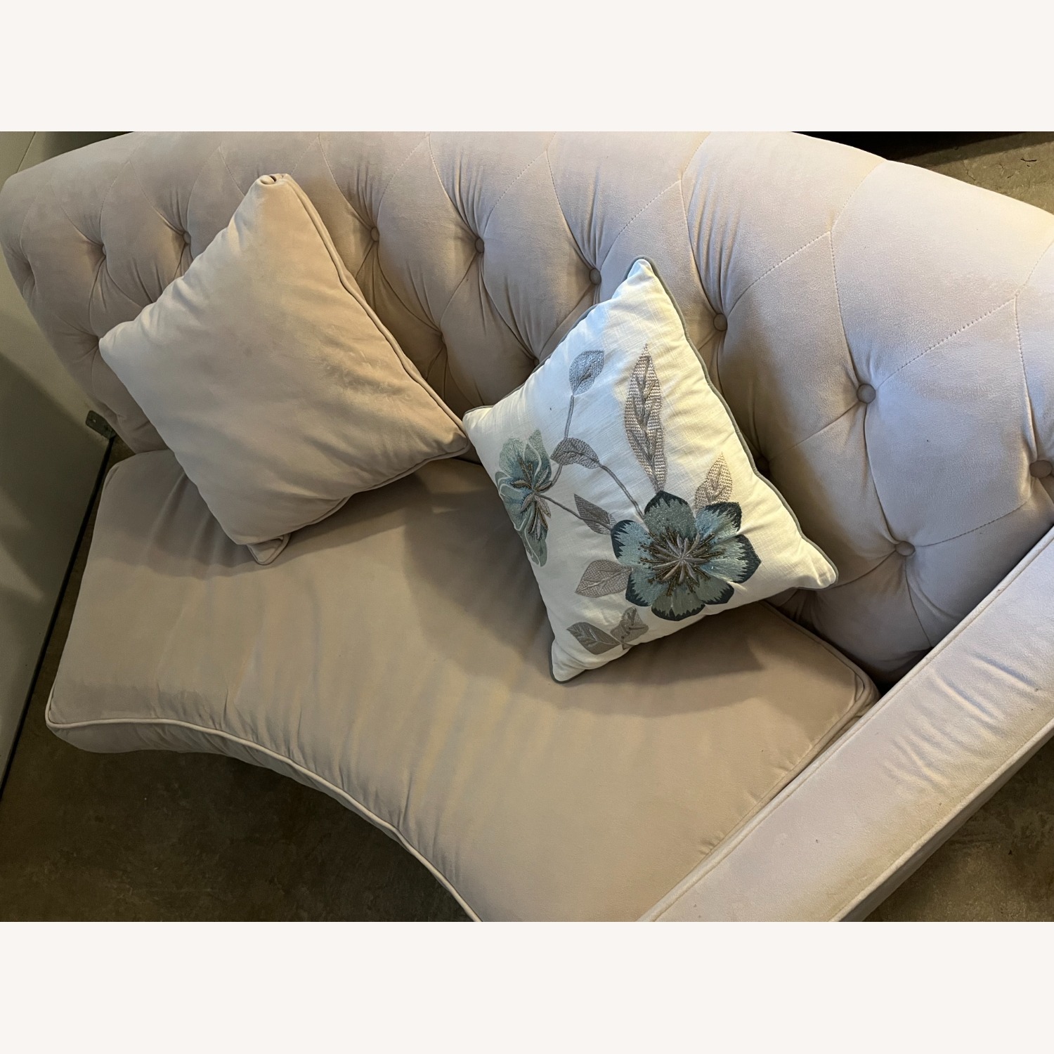 Raymour & Flanigan Ainsley White Fabric 3+ Seater Sofa - image-3
