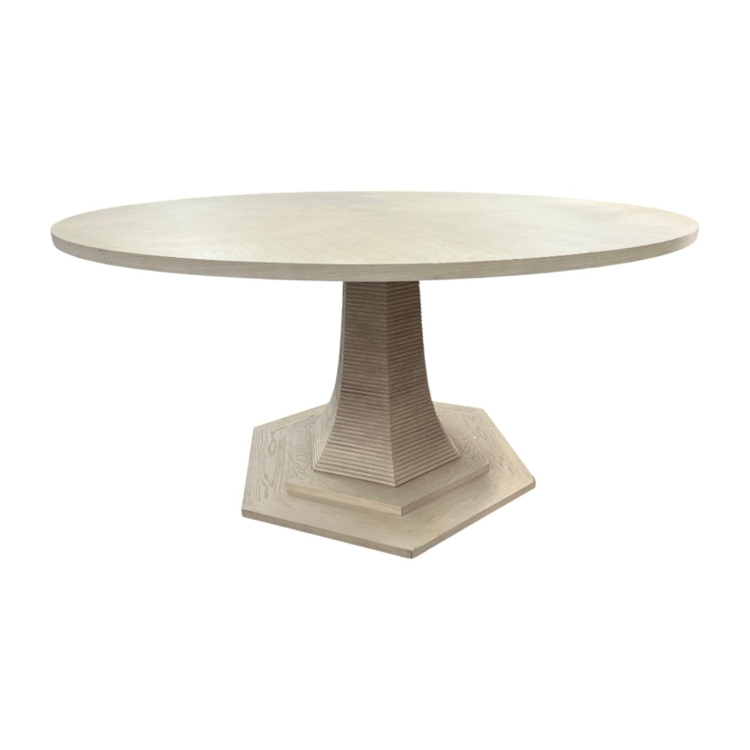 Maitland Smith Oak Round Solid Wood Dining Table - image-2