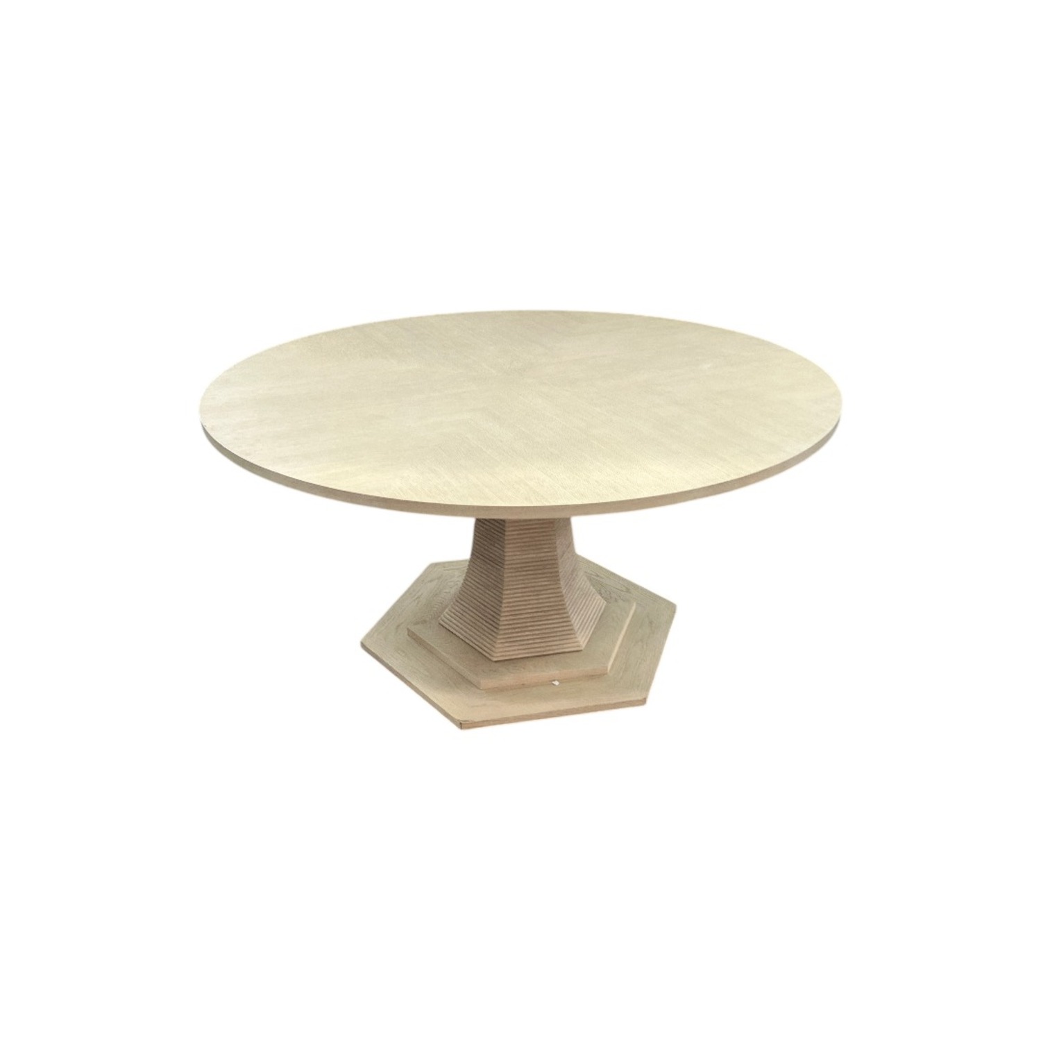 Maitland Smith Oak Round Solid Wood Dining Table - image-4