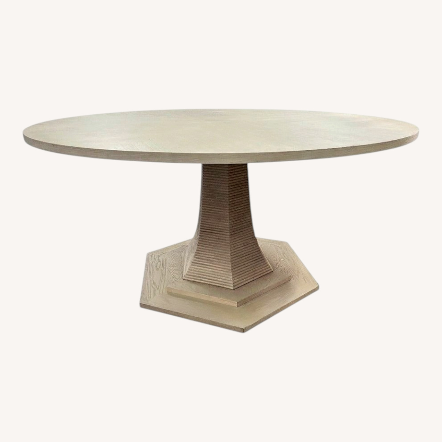 Maitland Smith Oak Round Solid Wood Dining Table - image-0