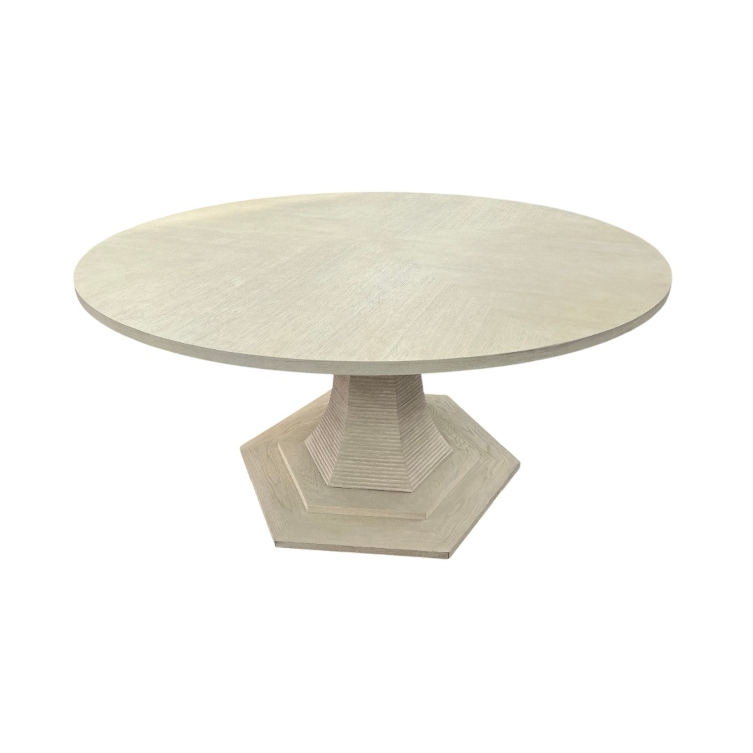 Maitland Smith Oak Round Solid Wood Dining Table - image-3