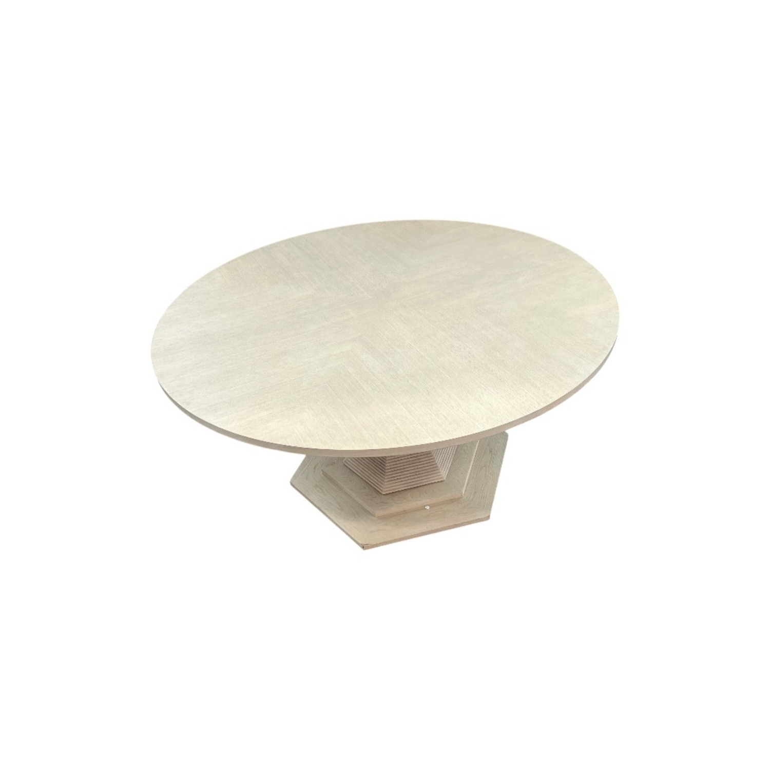 Maitland Smith Oak Round Solid Wood Dining Table - image-6