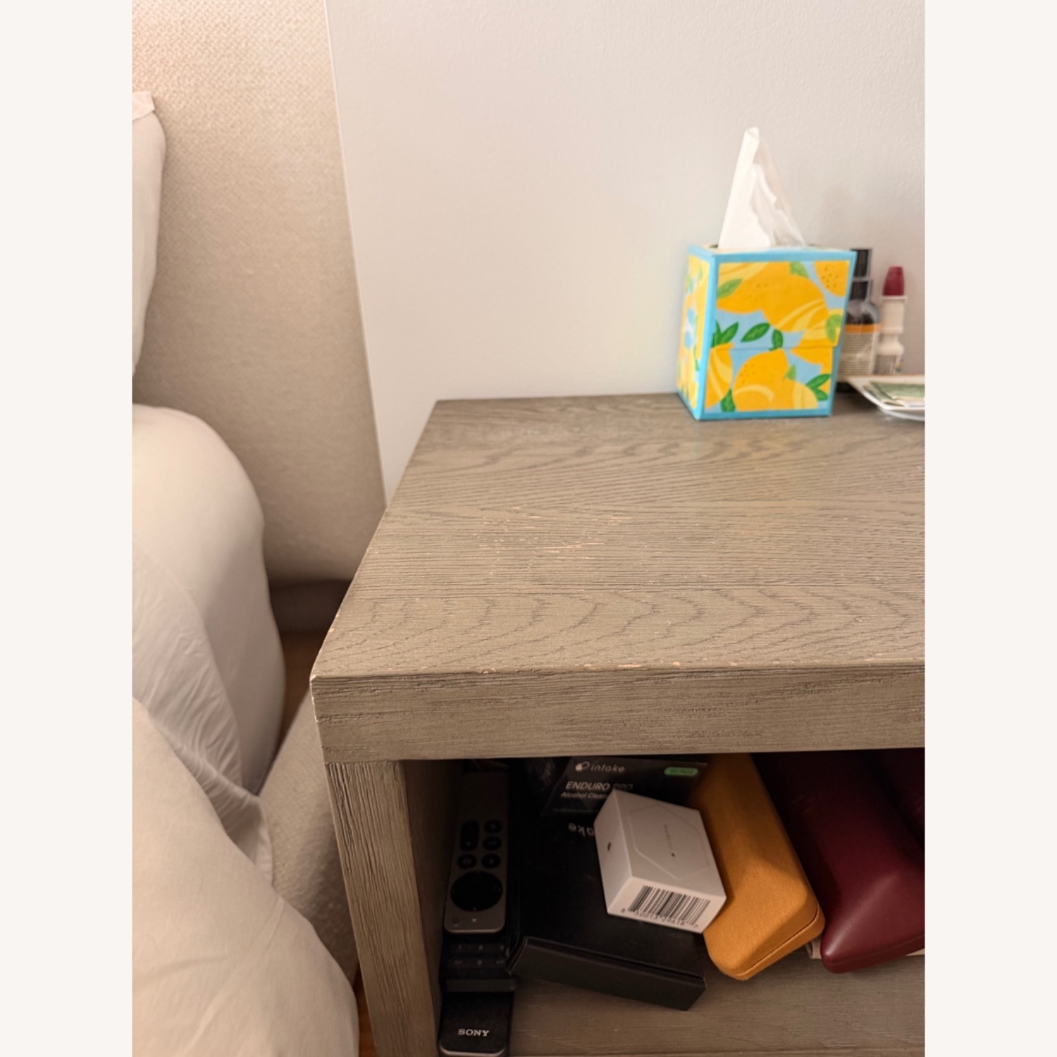 Restoration Hardware Light Gray Nightstands - image-3